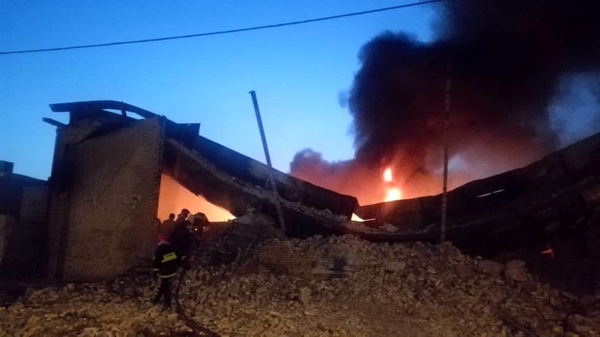 آتش‌سوزی شدید در انبار لوازم بهداشتی در جاده جیرده – رشت