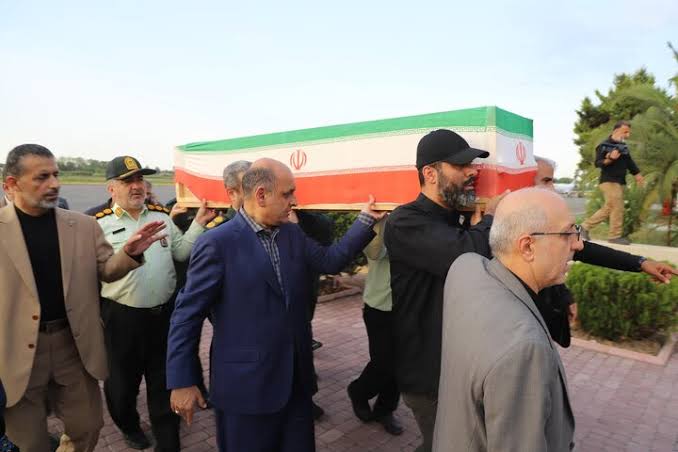 پیکر شهید نیما مرادی در بندرانزلی آرام گرفت