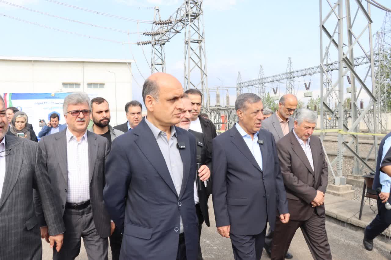 افتتاح طرح افزایش ظرفیت پست برق شهید عضدی رشت با حضور معاون اجرایی رئیس‌جمهور